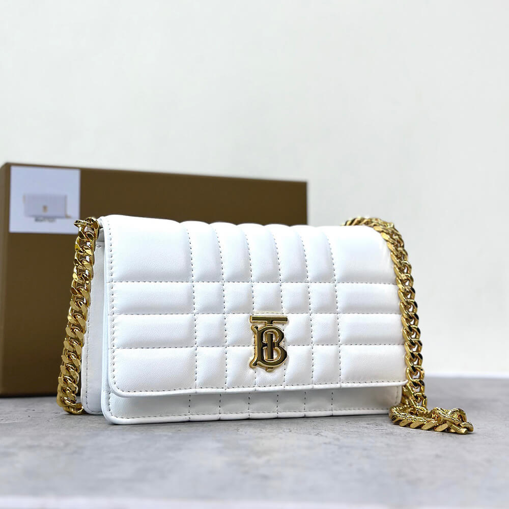 Burberry Small Lola Bag in White - Replica Luxury Bags™
