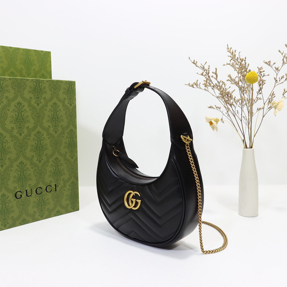 Gucci GG Marmont Half-Moon-Shaped Mini Bag - Replica Luxury Bags™