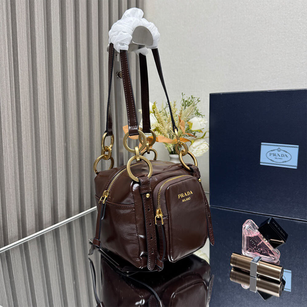 Prada Dangle leather Top Handle Mini Bag - Replica Luxury Bags™