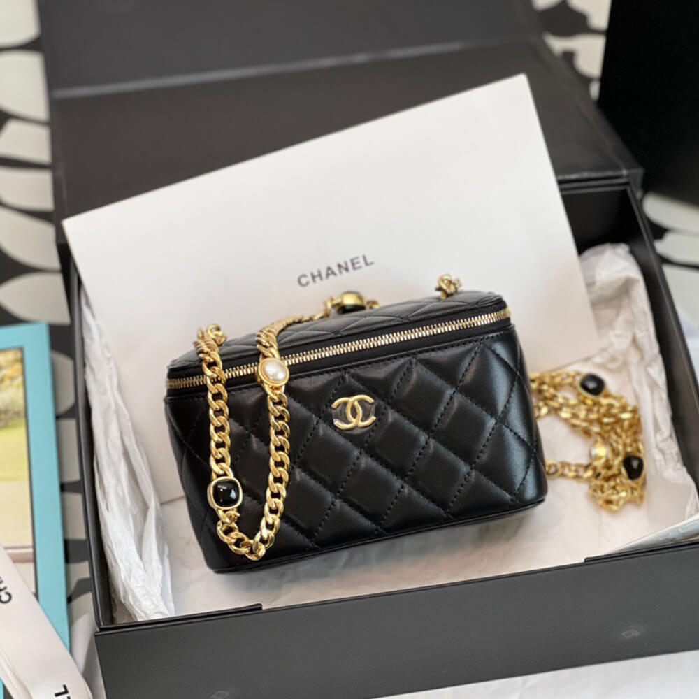 Chanel Vanity Case Bag With Chain - Replica Luxury Bags™