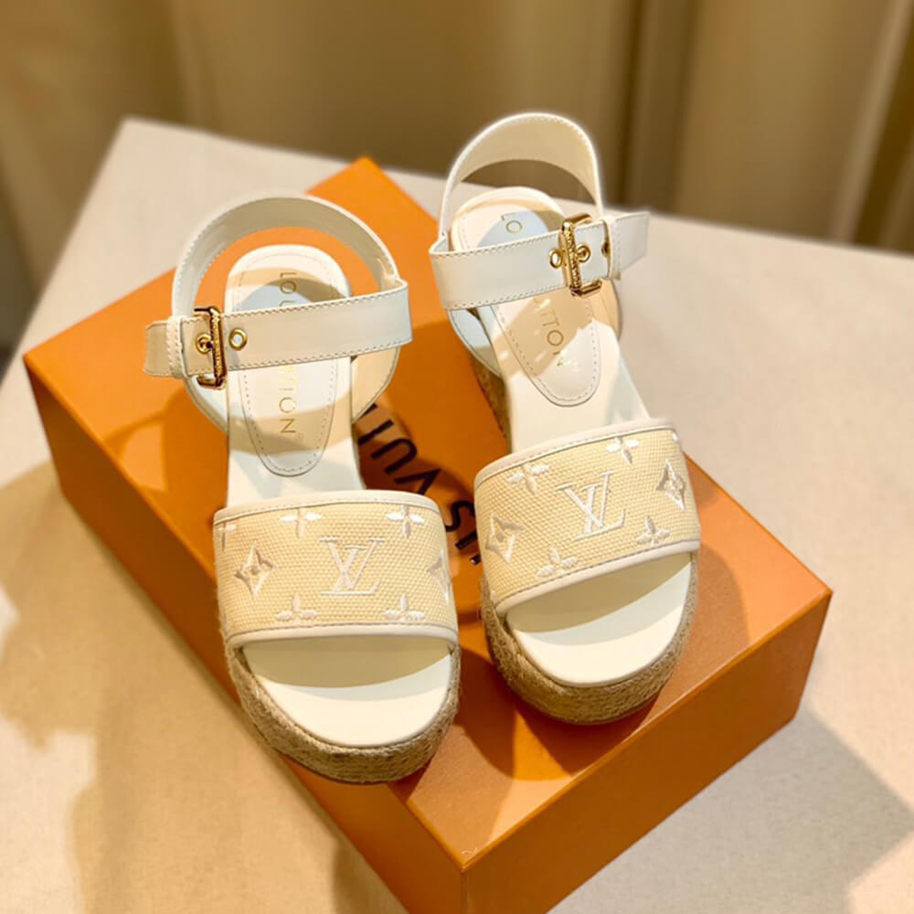 LV Starboard Wedge Sandal Shoes - Replica Luxury Bags™