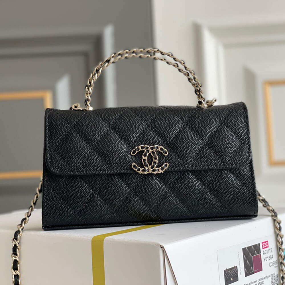 Chanel Flap Bag Phone Holder with Chain and Top Handle - Replica Luxury Bags™