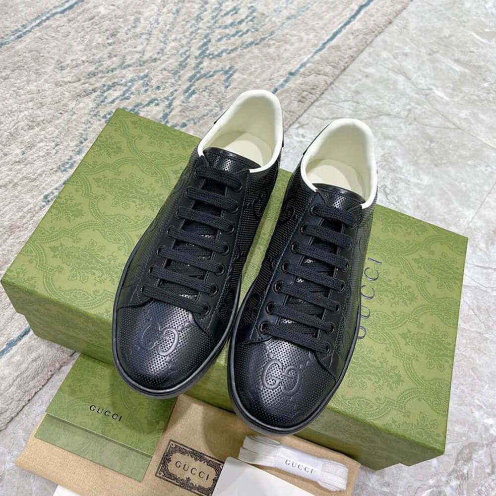 Gucci Men's Ace GG embossed sneaker Shoes - Replica Luxury Bags™