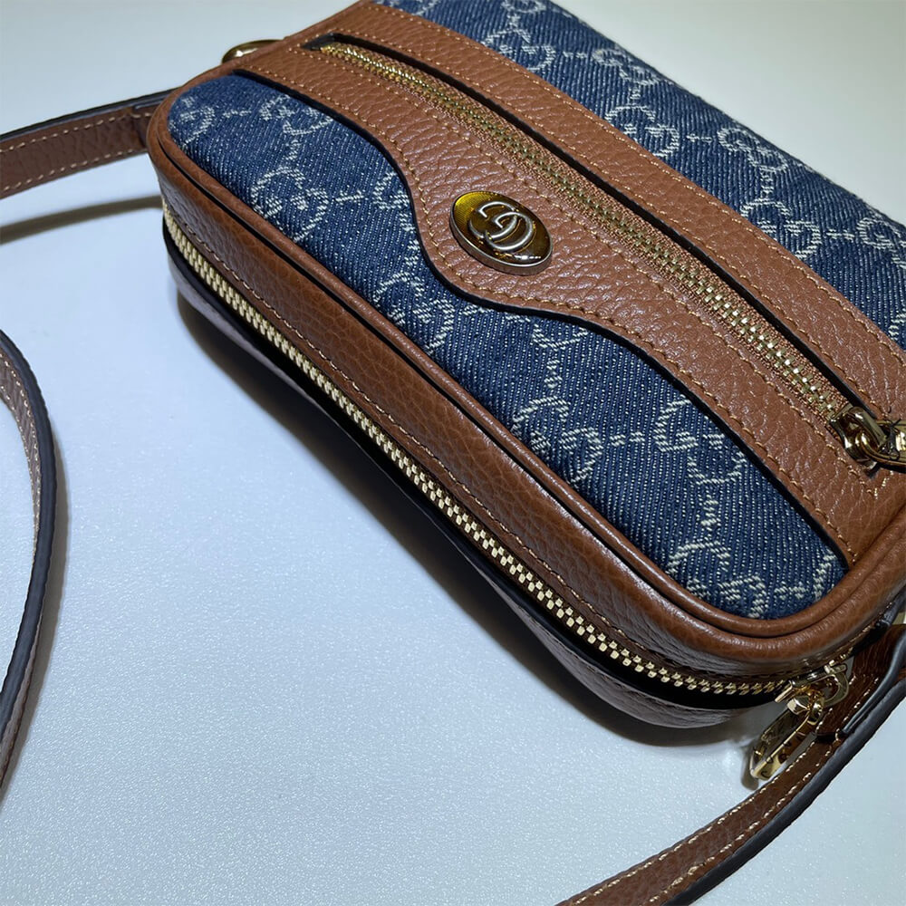 Gucci Ophidia GG Mini Denim Bag - Replica Luxury Bags™