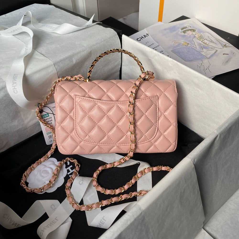 CHANEL Mini Flap Bag with Top Handle - Replica Luxury Bags™
