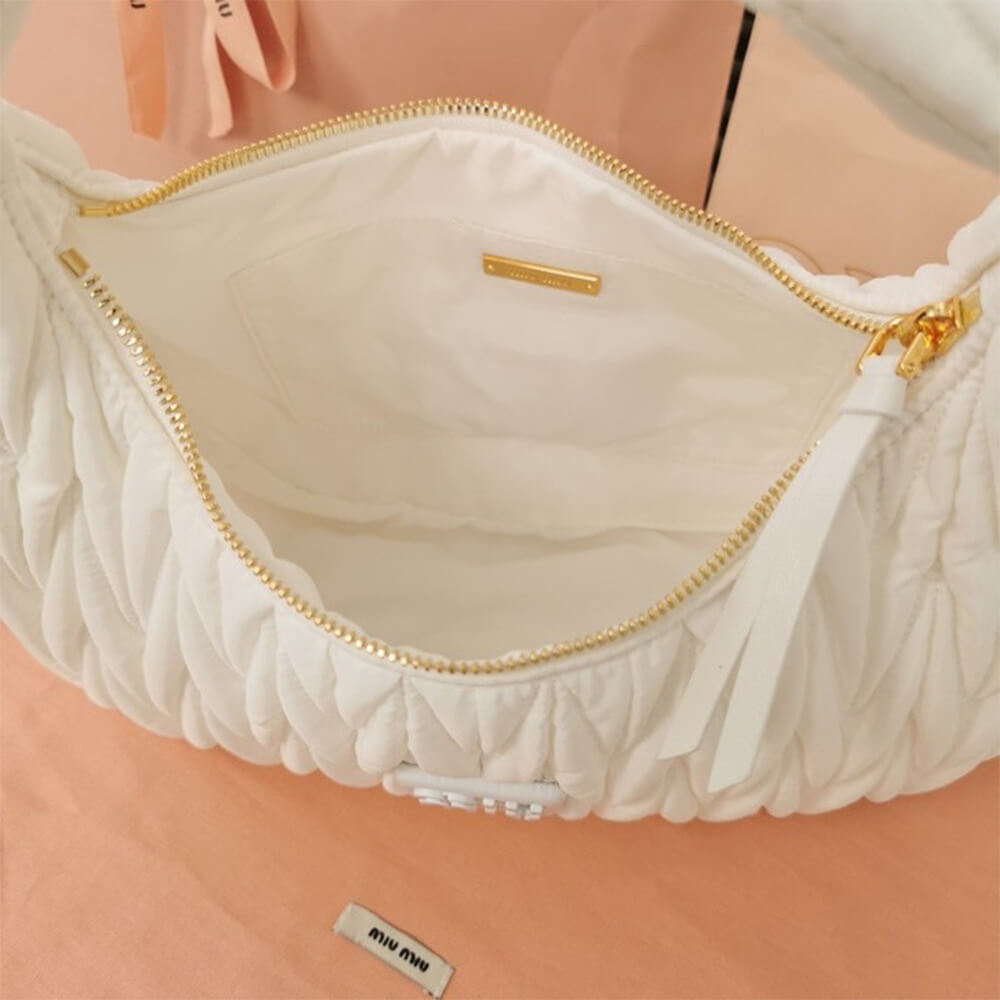 Miumiu Wander Matelasse Regenerated Nylon Hobo Bag - Replica Luxury Bags™