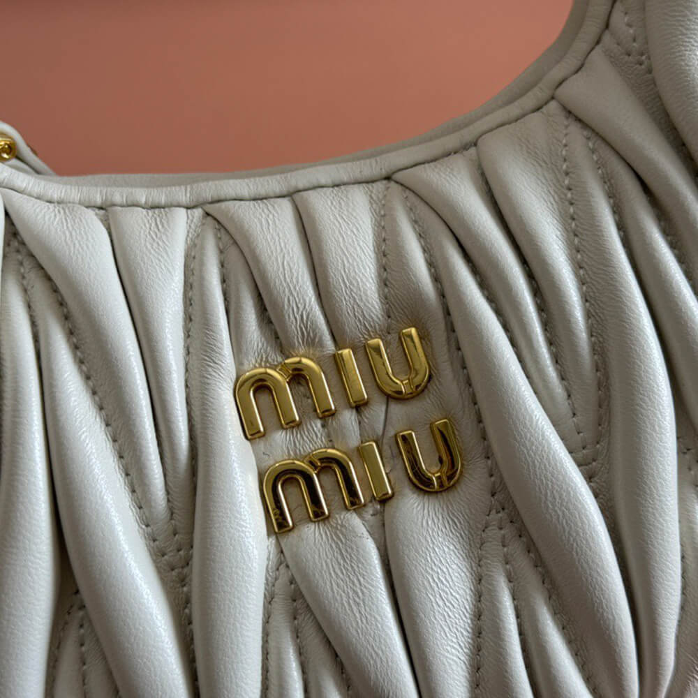 Miumiu Mini Wander Matelasse Nappa Leather Hobo Bag - Replica Luxury Bags™