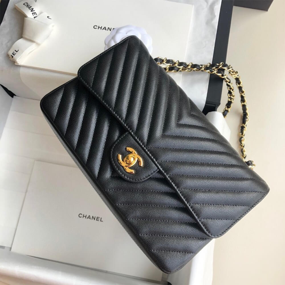 Chanel Classic Chevron Medium Flap Bag - Replica Luxury Bags™