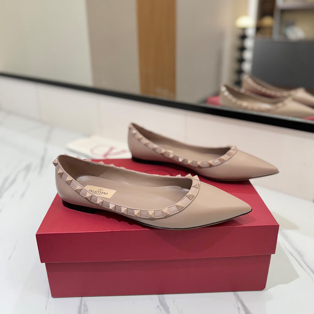 VALENTINO ROCKSTUD BALLET FLAT Shoes - Replica Luxury Bags™