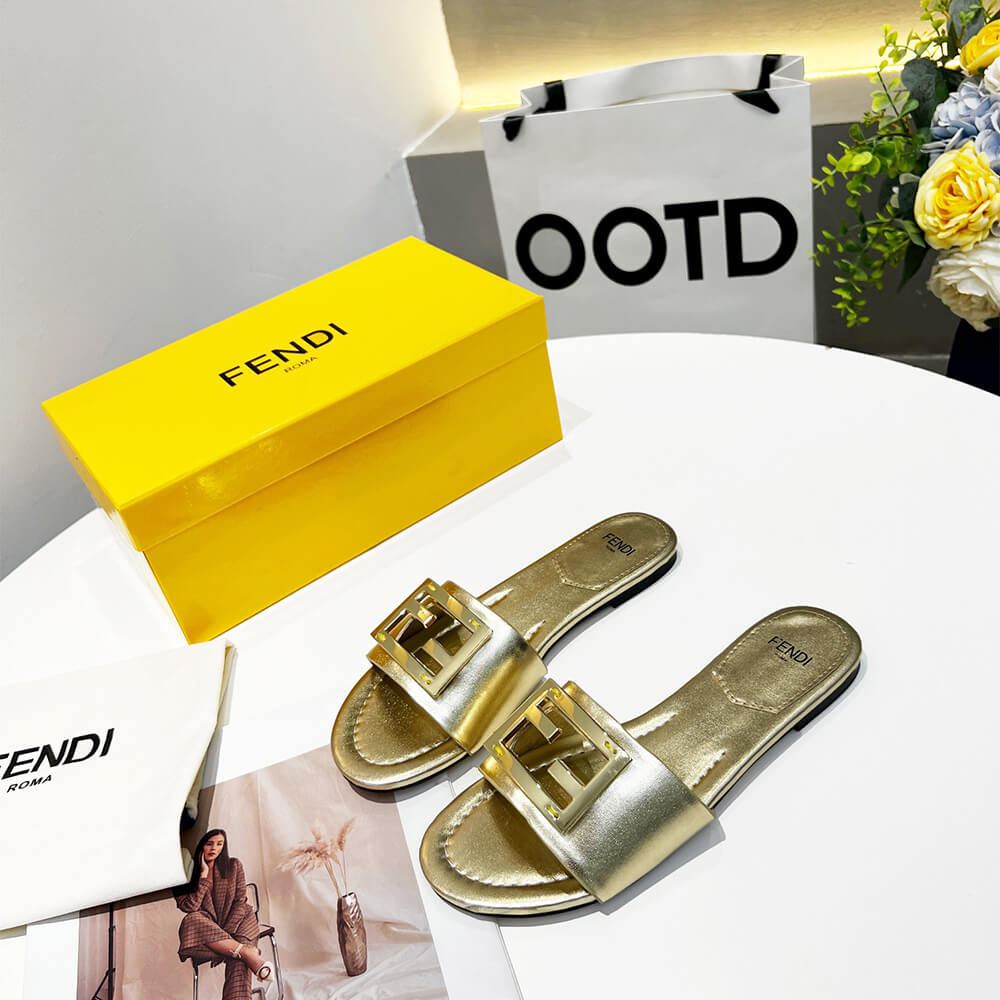 Fendi Baguette Slides Shoes - Replica Luxury Bags™