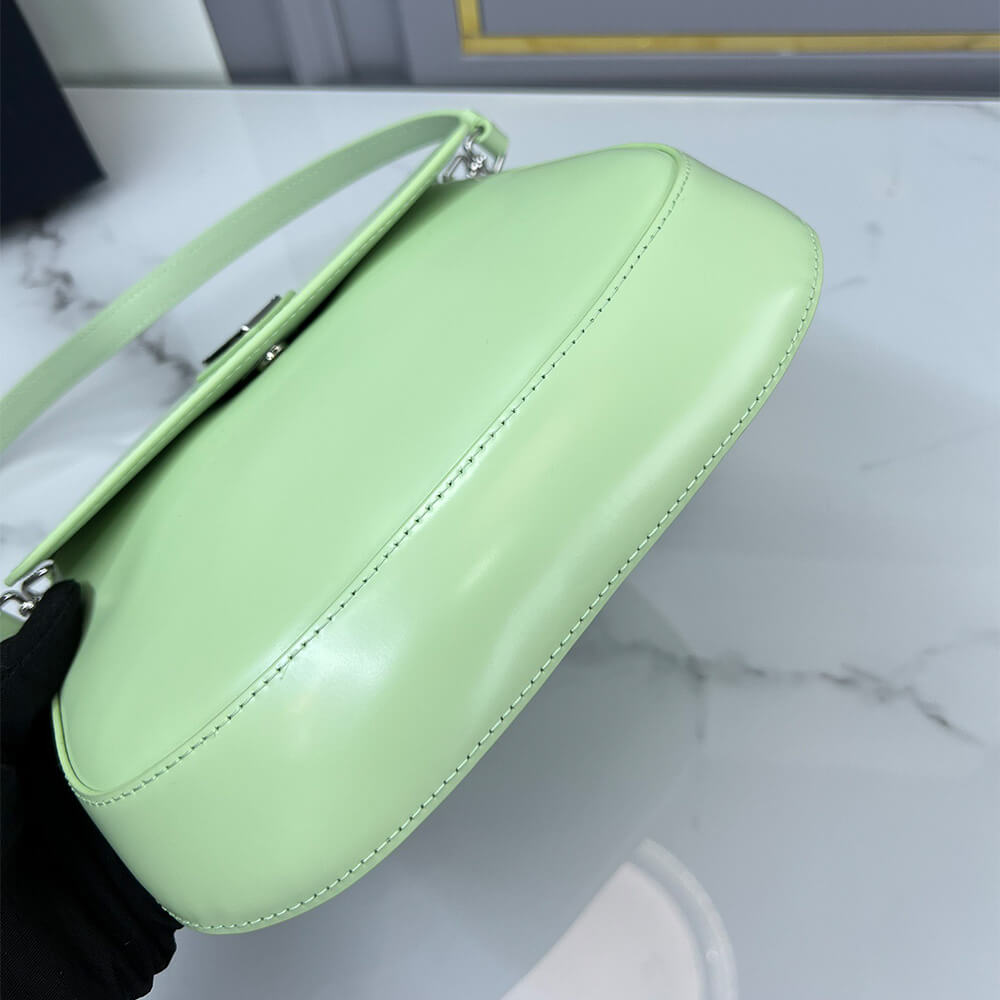 Small Prada Cleo Brushed Leather Shoulder Bag with Flap - Replica Luxury Bags™