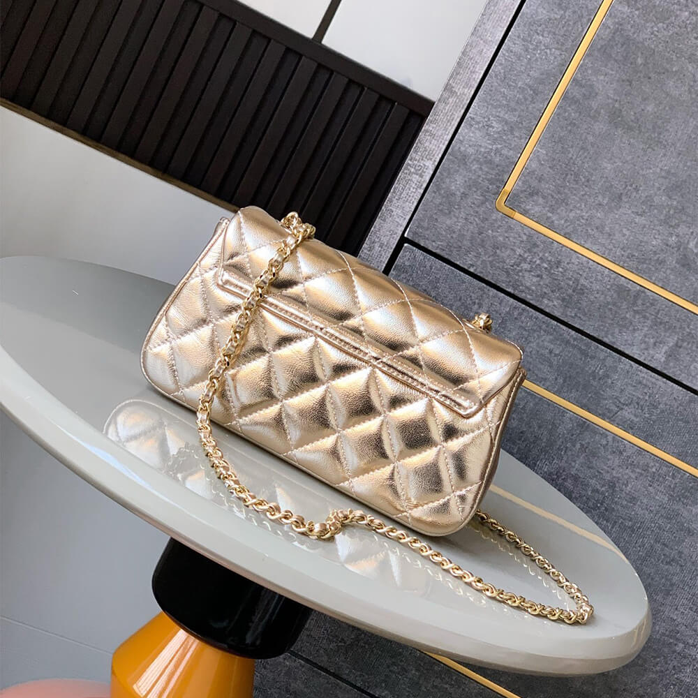 Chanel Flap Phone Holder Bag With Chain - Replica Luxury Bags™