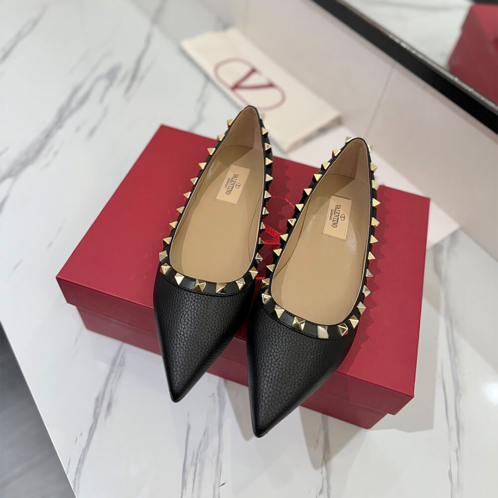Valentino Rockstud Ballet Flat Shoes - Replica Luxury Bags™