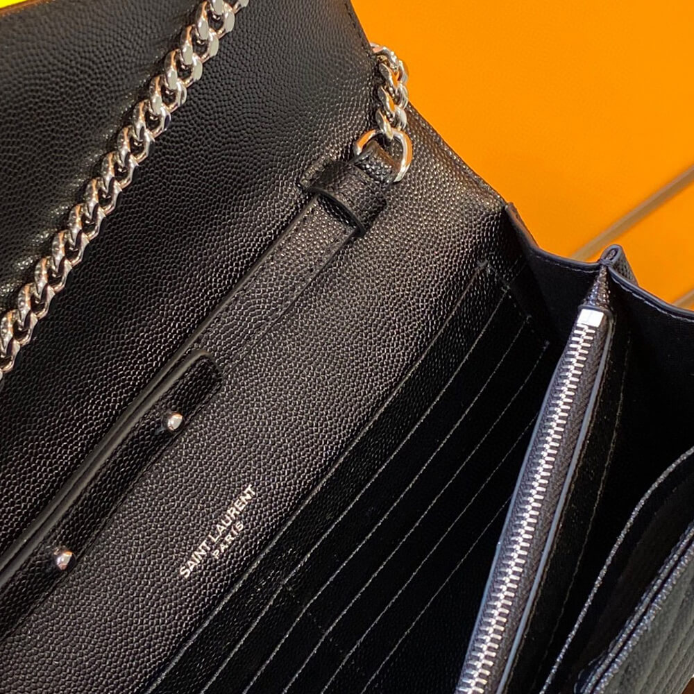 YSL Classic Cassandre Chain Wallet Bag in Grain De Poudre Leather - Replica Luxury Bags™