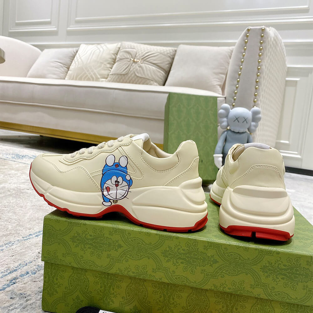 Doraemon x Gucci Rhyton Sneaker Shoes - Replica Luxury Bags™