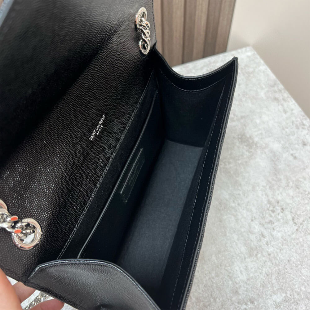 YSL Envelope Medium Bag in Grained Leather - Replica Luxury Bags™