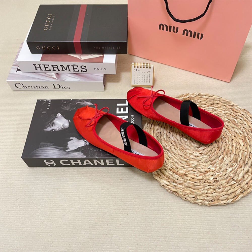 MiuMiu Satin ballerinas Shoes - Replica Luxury Bags™