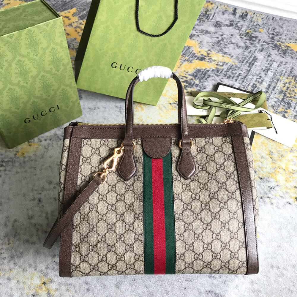 Gucci OPHIDIA GG MEDIUM TOTE BAG - Replica Luxury Bags™