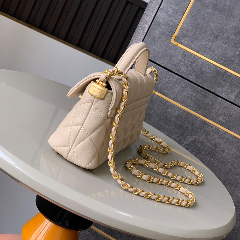 CHANEL Mini Flap Bag with Top Handle - Replica Luxury Bags™