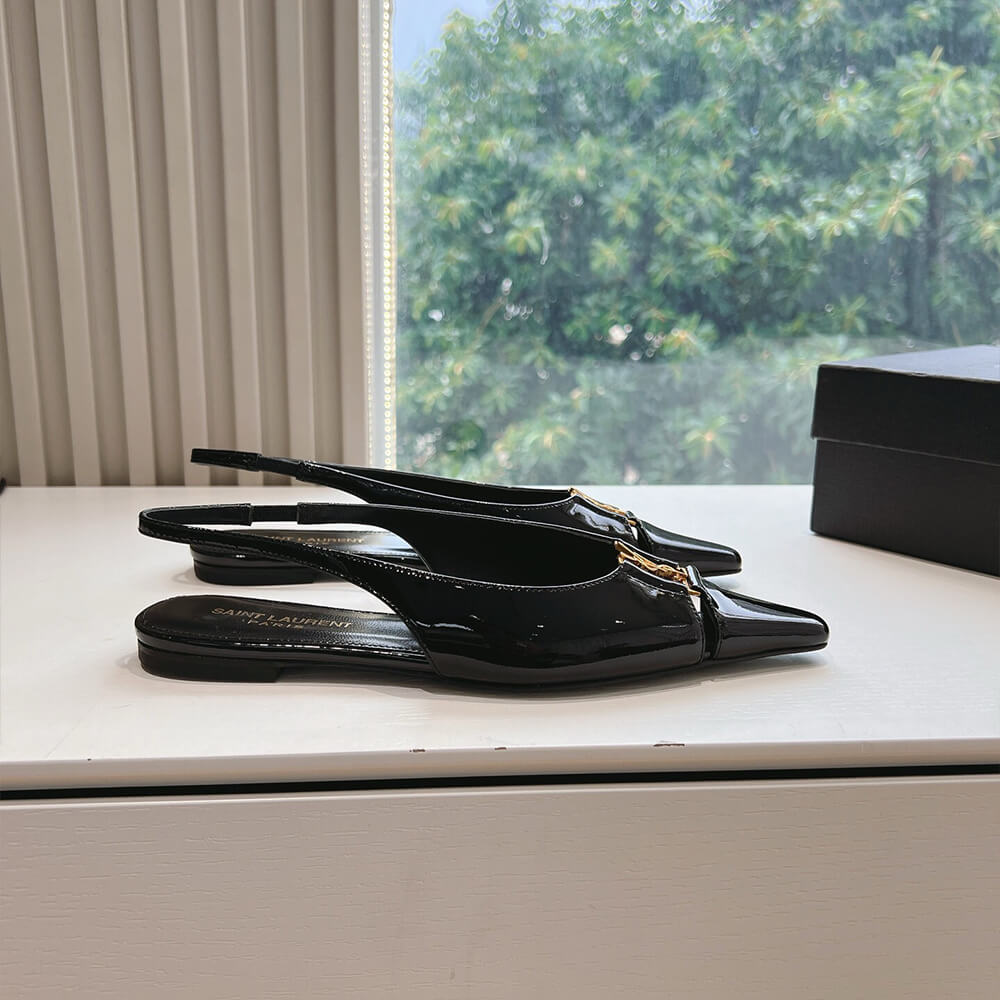YSL Pointed Toe Slingback Shoes - Replica Luxury Bags™