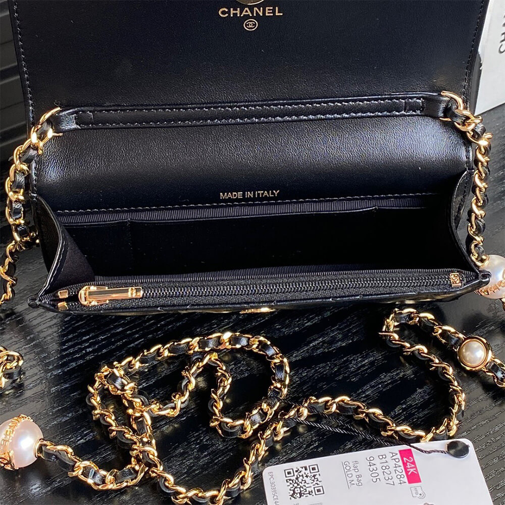 Chanel Flap Phone Holder Bag with Chain - Replica Luxury Bags™