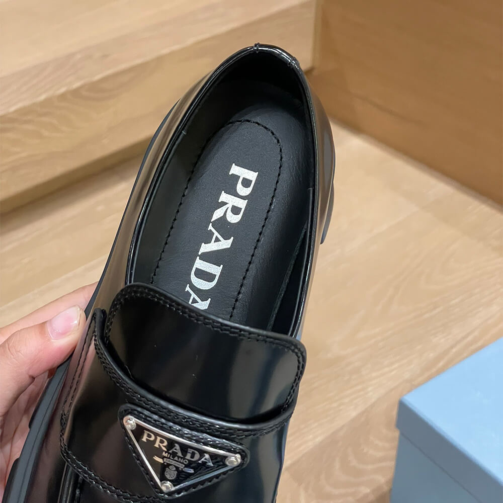 Prada Brushed leather Monolith loafers Shoes - Replica Luxury Bags™
