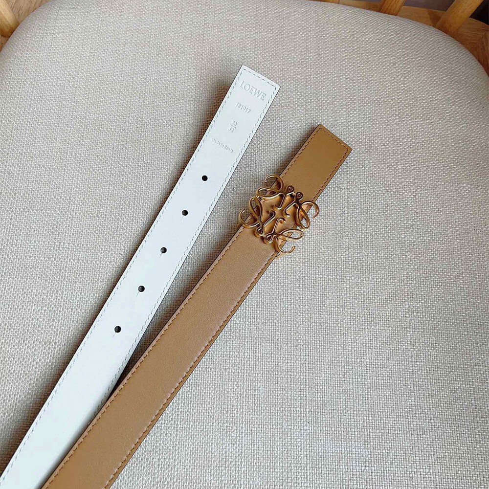 LOEWE Reversible Anagram belt in smooth calfskin 28mm - Replica Luxury Bags™