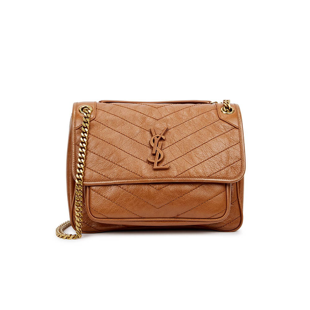 YSL Bag Wallet On Chain Margo In Shiny Calfskin - Replica Luxury Bags™