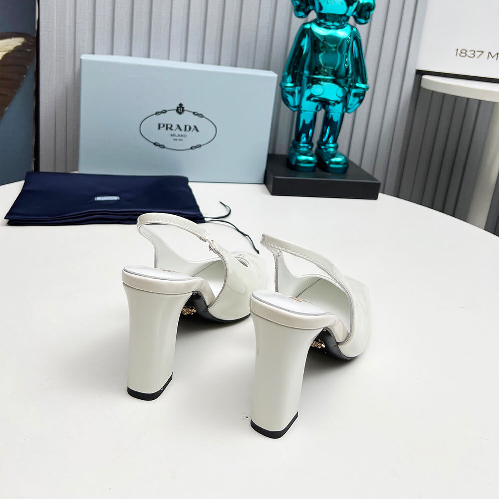 Prada Patent Leather Slingback Pumps 85 mm Shoes - Replica Luxury Bags™