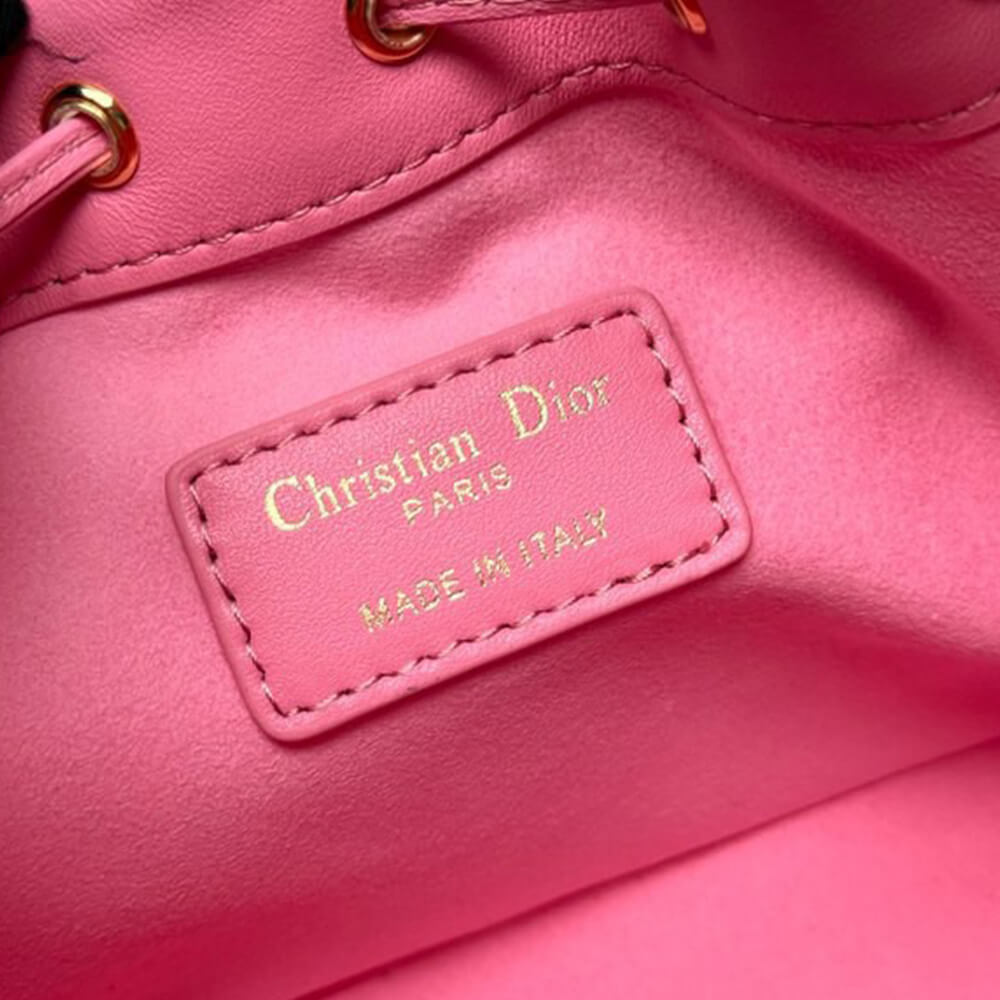 Dior Small Dior Jolie Bucket Bag in Cherry Pink - Replica Luxury Bags™