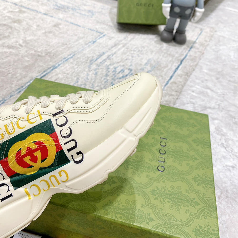 Gucci Rhyton Sneaker with Box Logo Shoes - Replica Luxury Bags™