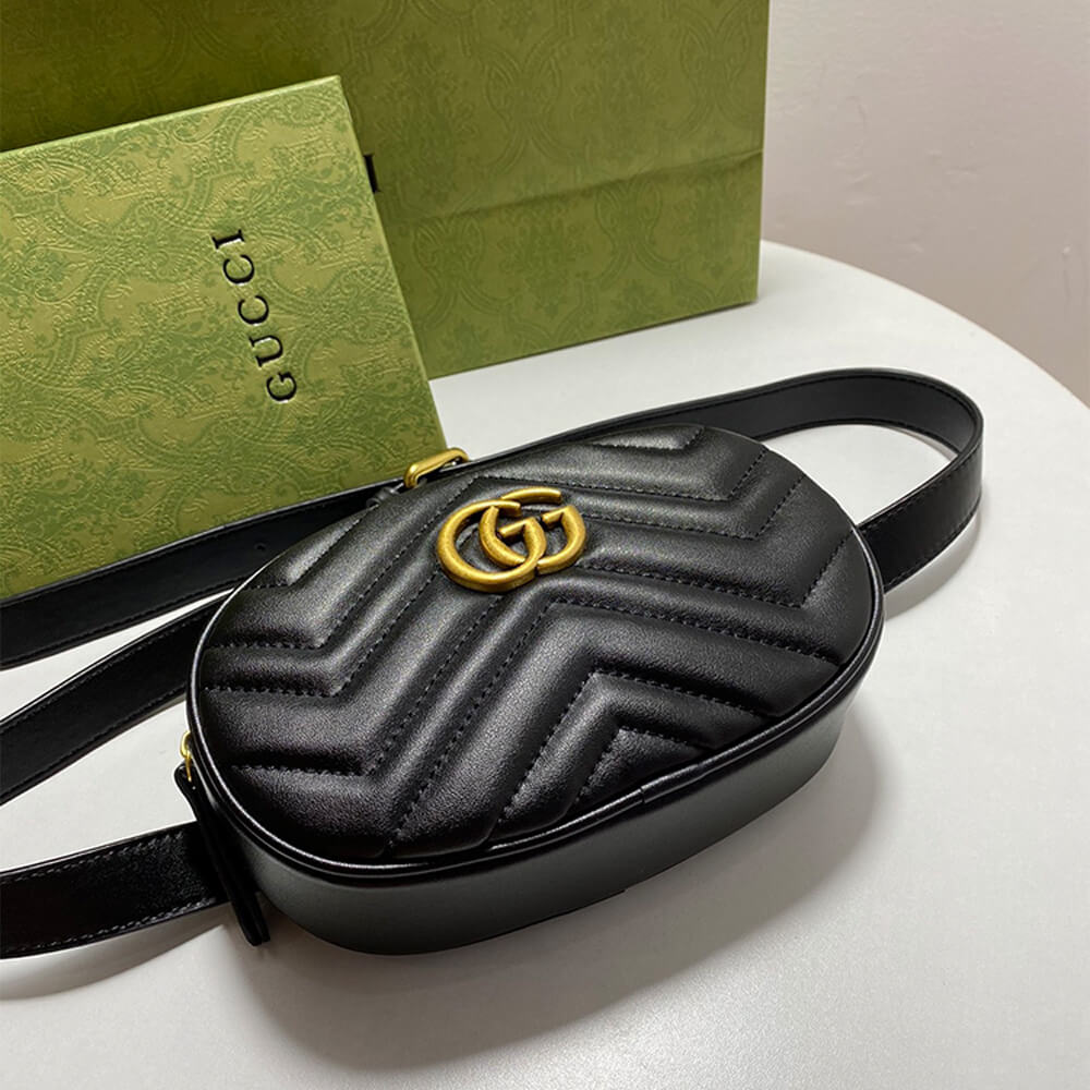 Gucci GG Marmont Quilted Leather Belt Bag - Replica Luxury Bags™