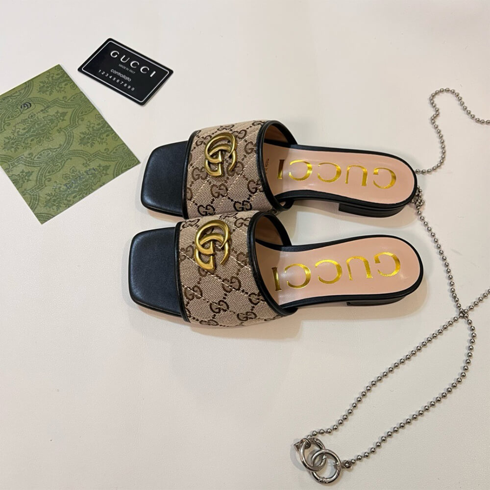 Gucci Jolie GG Canvas Slides Shoes - Replica Luxury Bags™