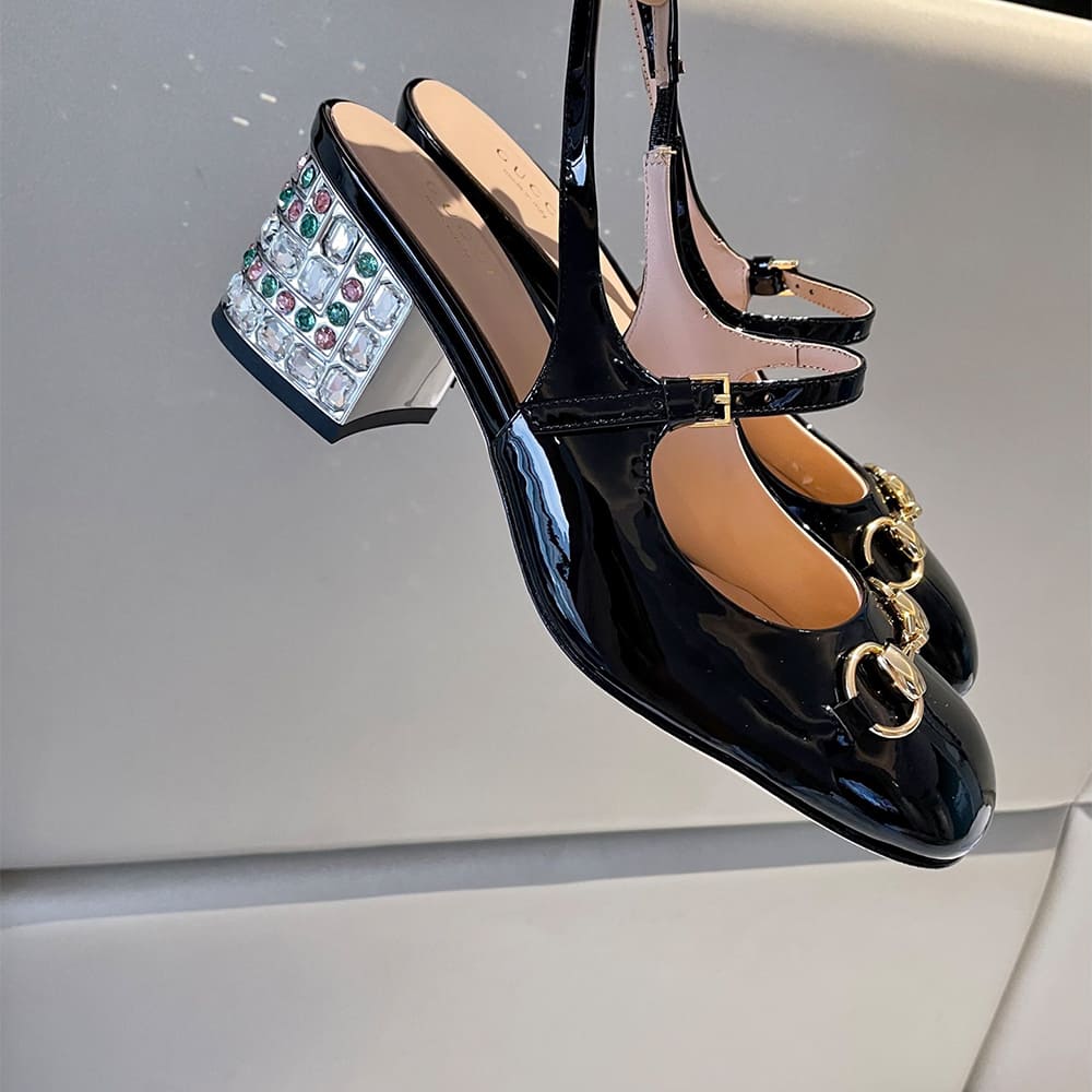 Gucci Women s Horsebit pump with Crystals Shoes - Replica Luxury Bags™