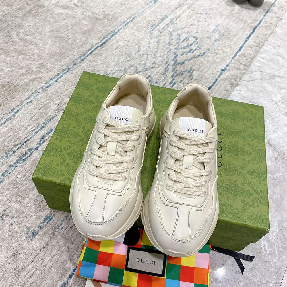 Gucci Rhyton Leather Sneakers Shoes - Replica Luxury Bags™