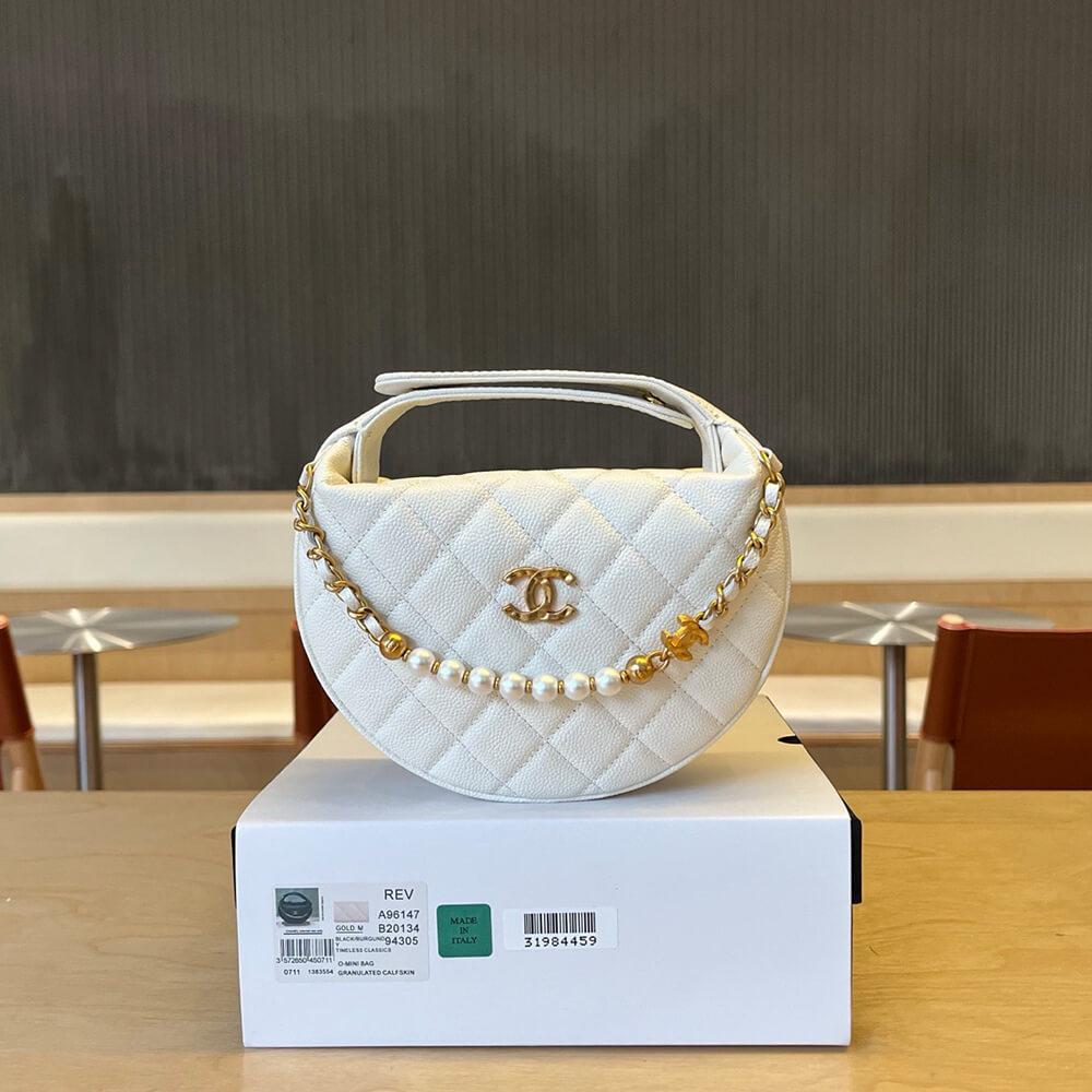 Chanel Pouch Bag in White - Replica Luxury Bags™