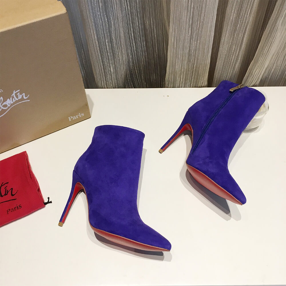 Christian Louboutin Suede Ankle Boots Shoes - Replica Luxury Bags™