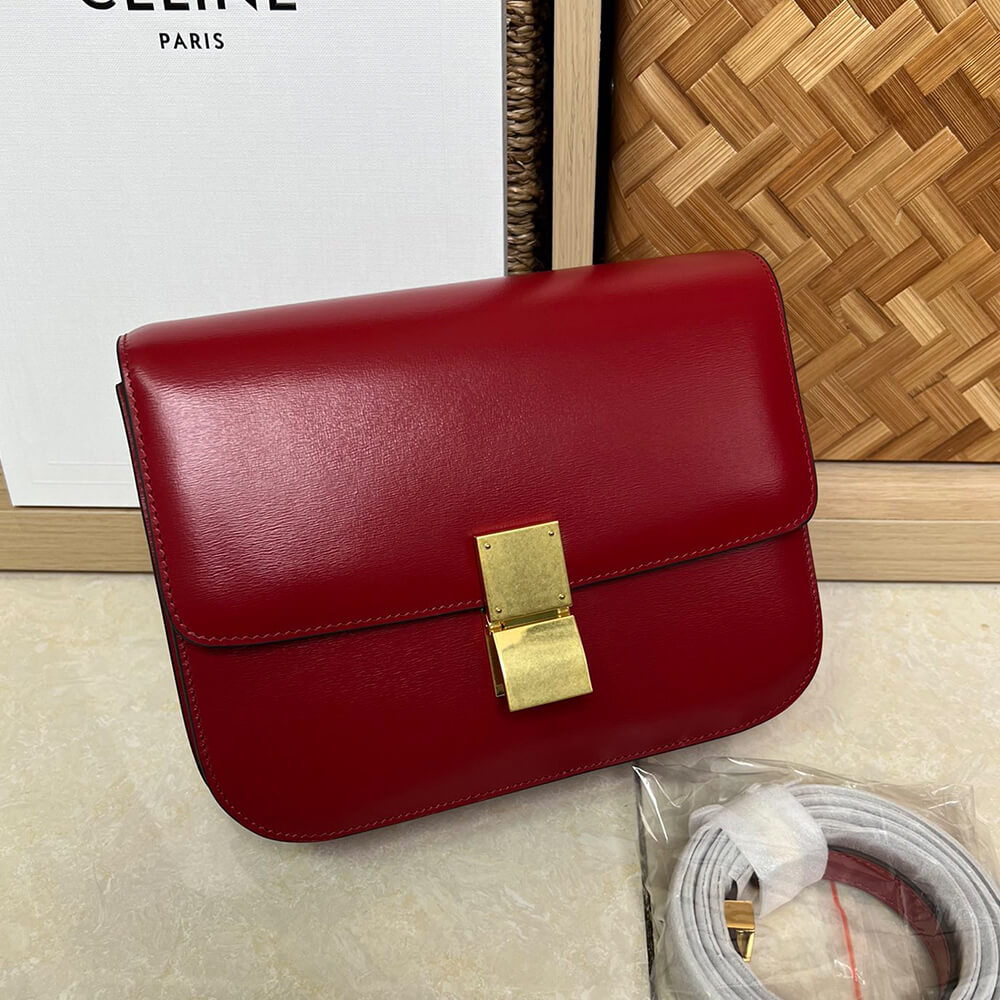 Celine Classic Box Bag in Red - Replica Luxury Bags™