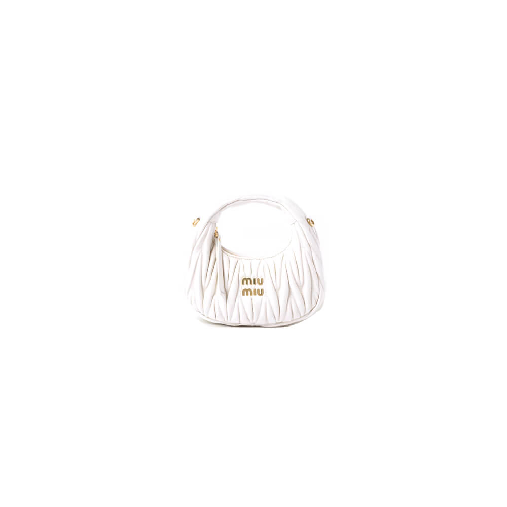 Miumiu Mini Wander Matelasse Nappa Leather Hobo Bag - Replica Luxury Bags™