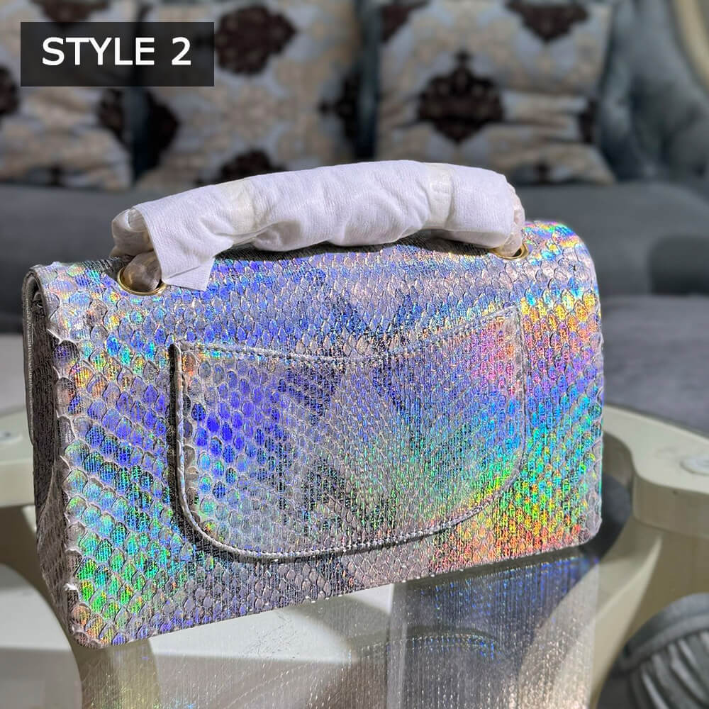 Chanel Classic Flap Medium Bag in Python - Replica Luxury Bags™