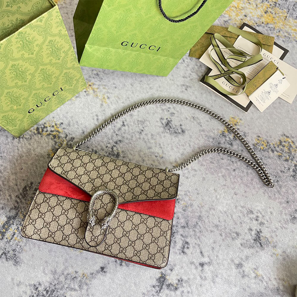 Gucci GG Supreme Medium Dionysus Shoulder Bag - Replica Luxury Bags™