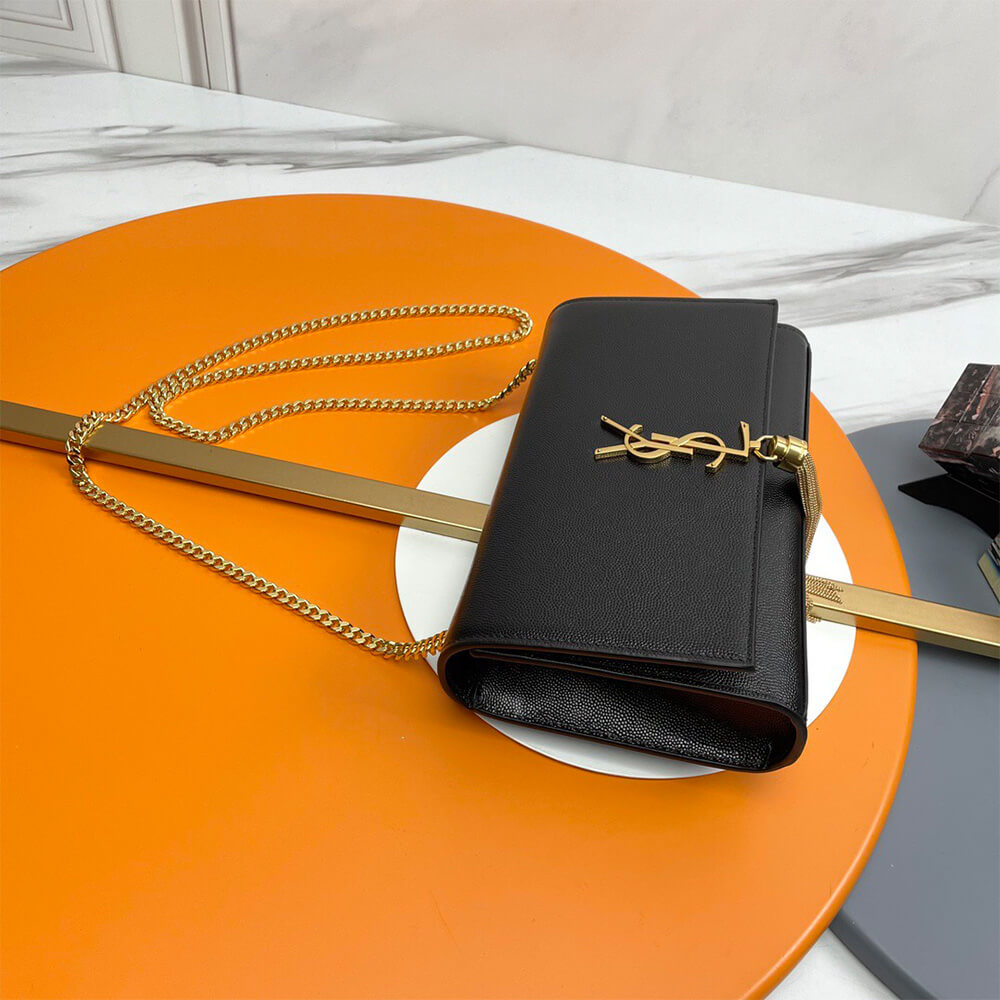 YSL Kate Medium Tassel Bag in Grain De Poudre Embossed Leather - Replica Luxury Bags™