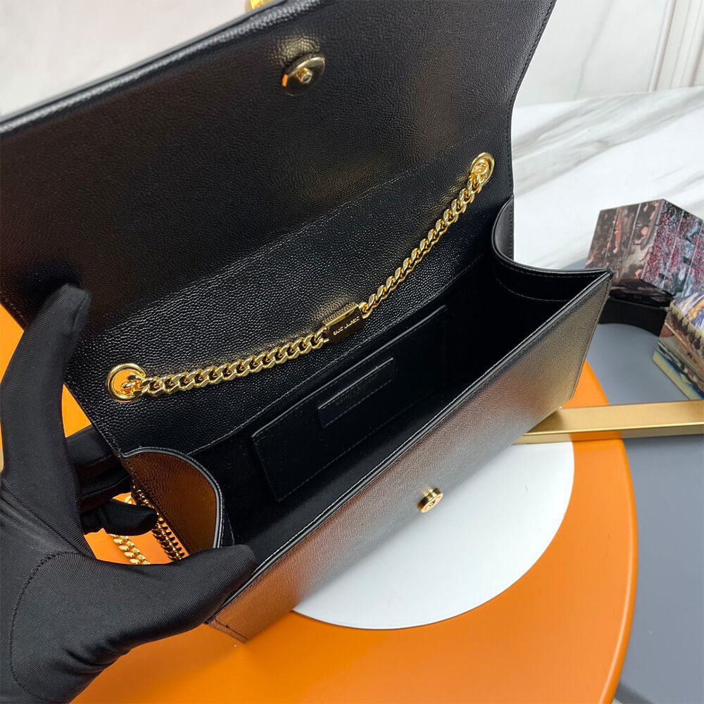 YSL Kate Medium Tassel Bag in Grain De Poudre Embossed Leather - Replica Luxury Bags™