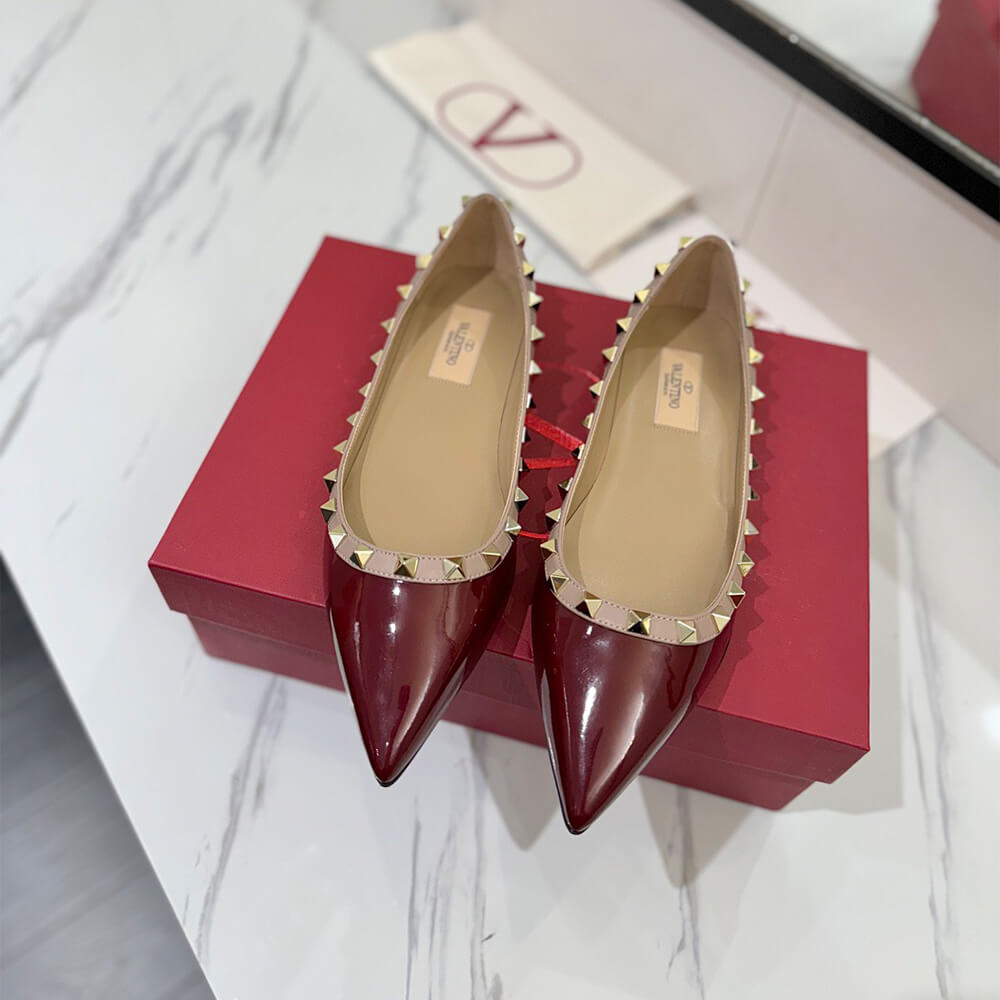 VALENTINO ROCKSTUD BALLET FLAT Shoes - Replica Luxury Bags™