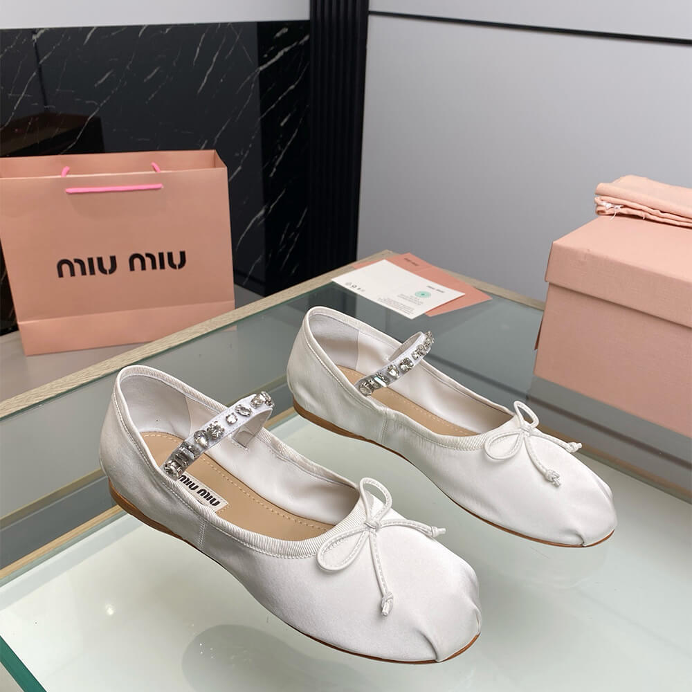 MiuMiu Satin ballerinas Shoes - Replica Luxury Bags™