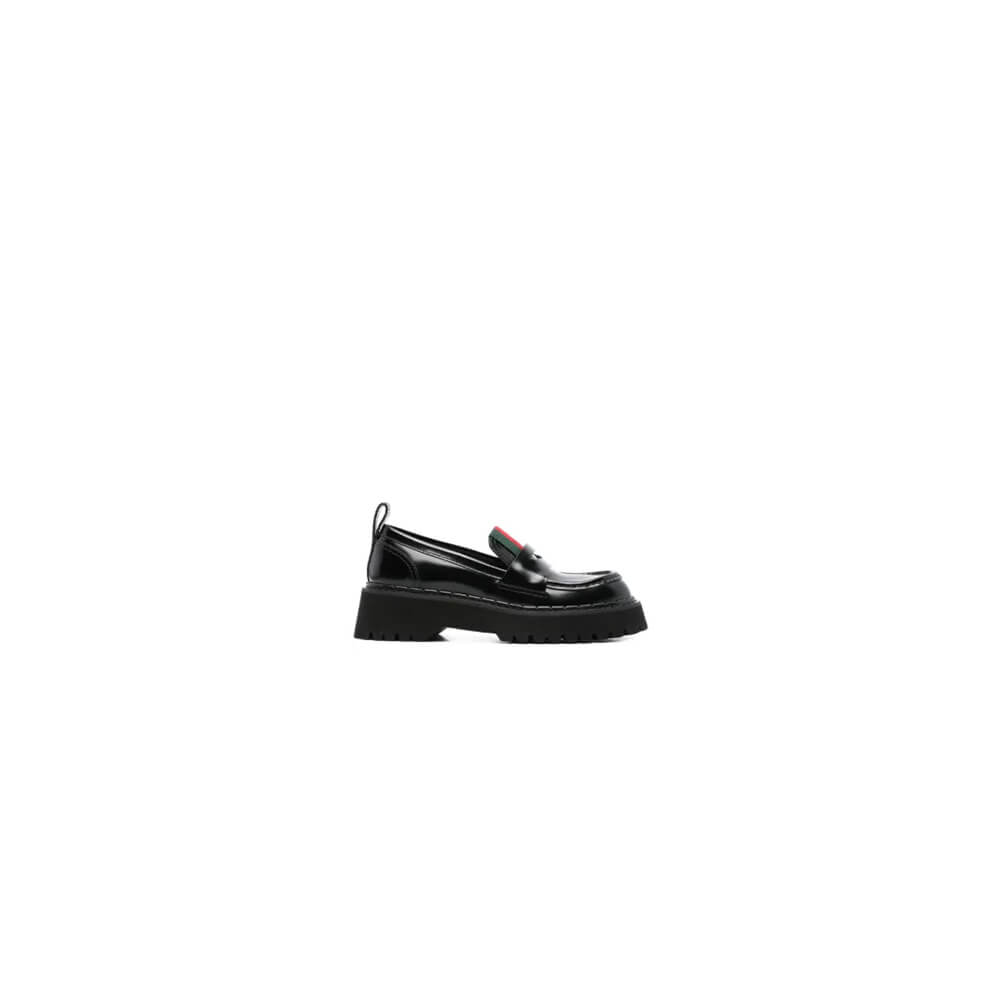 Gucci Women s loafer with Web Shoes - Replica Luxury Bags™