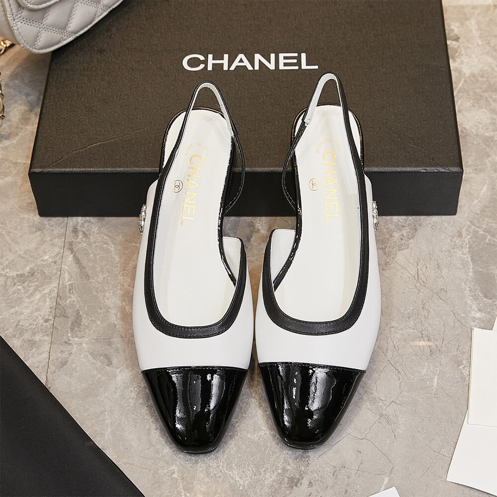 Chanel Diamond Buckle Slingbacks Shoes - Replica Luxury Bags™
