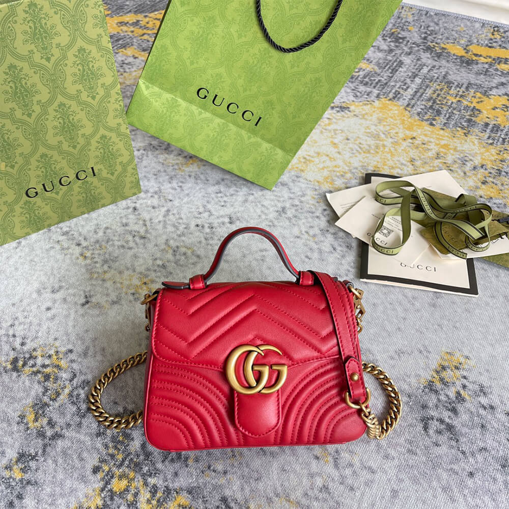 Gucci GG Marmont Mini Top Handle Bag - Replica Luxury Bags™