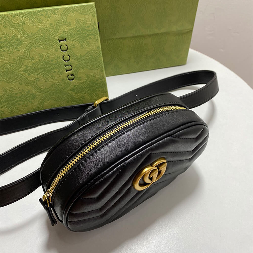 Gucci GG Marmont Quilted Leather Belt Bag - Replica Luxury Bags™