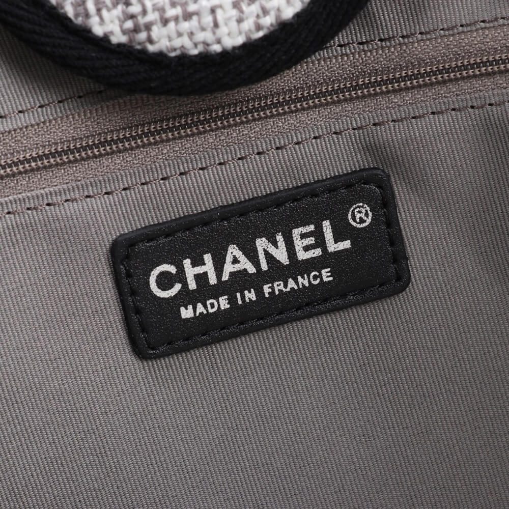 Chanel Woven Straw Raffia Striped Medium Deauville Tote Bag - Replica Luxury Bags™